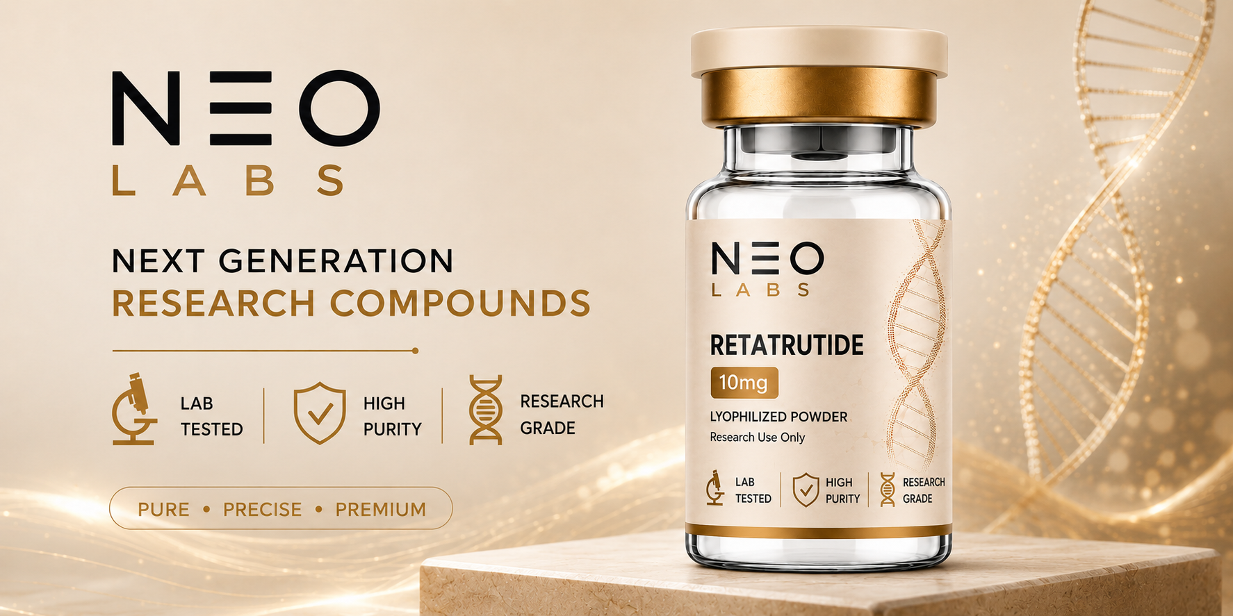 Neo Labs Australia — 99%+ purity research peptides, HPLC-MS verified, same-day dispatch Australia-wide