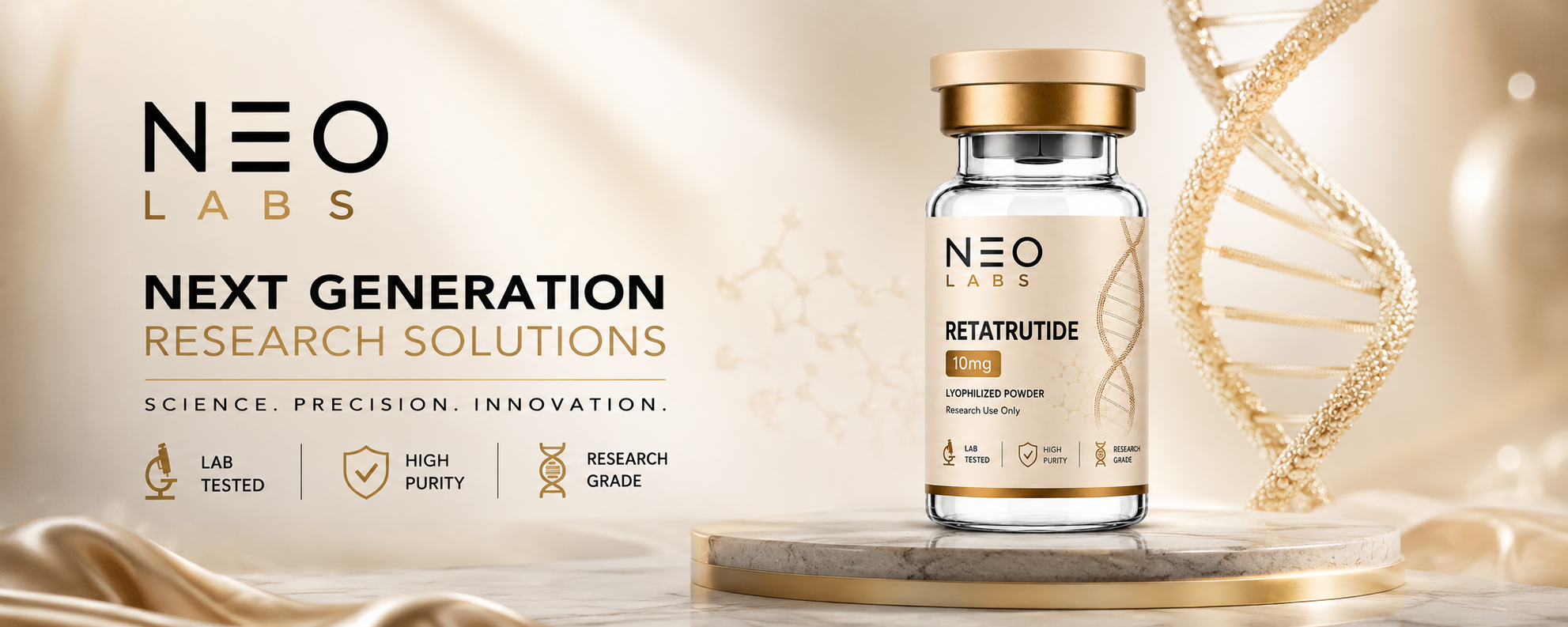 Neo Labs Australia — 99%+ purity, HPLC-MS verified research peptides, dispatched same day from Australia